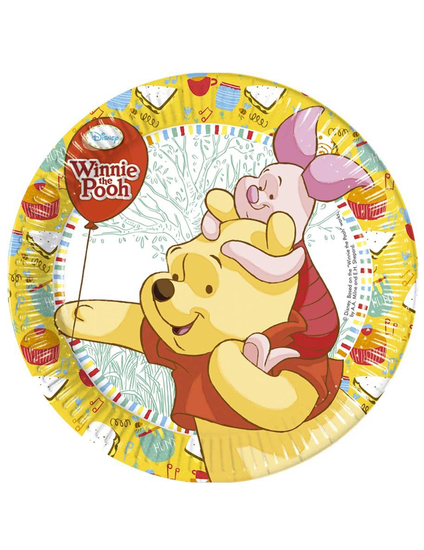 8 Assiettes carton Winnie l'Ourson 23 cm