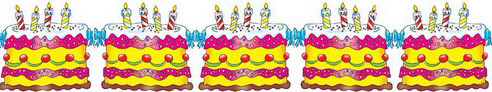 Guirlande gâteaux d'anniversaire 3 mètres