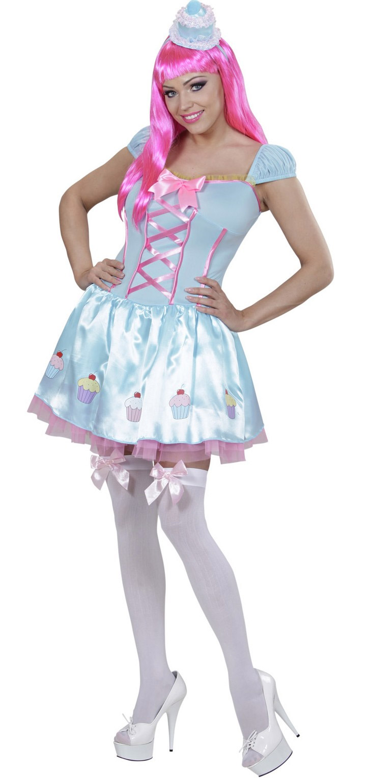 Déguisement cupcake bleu femme