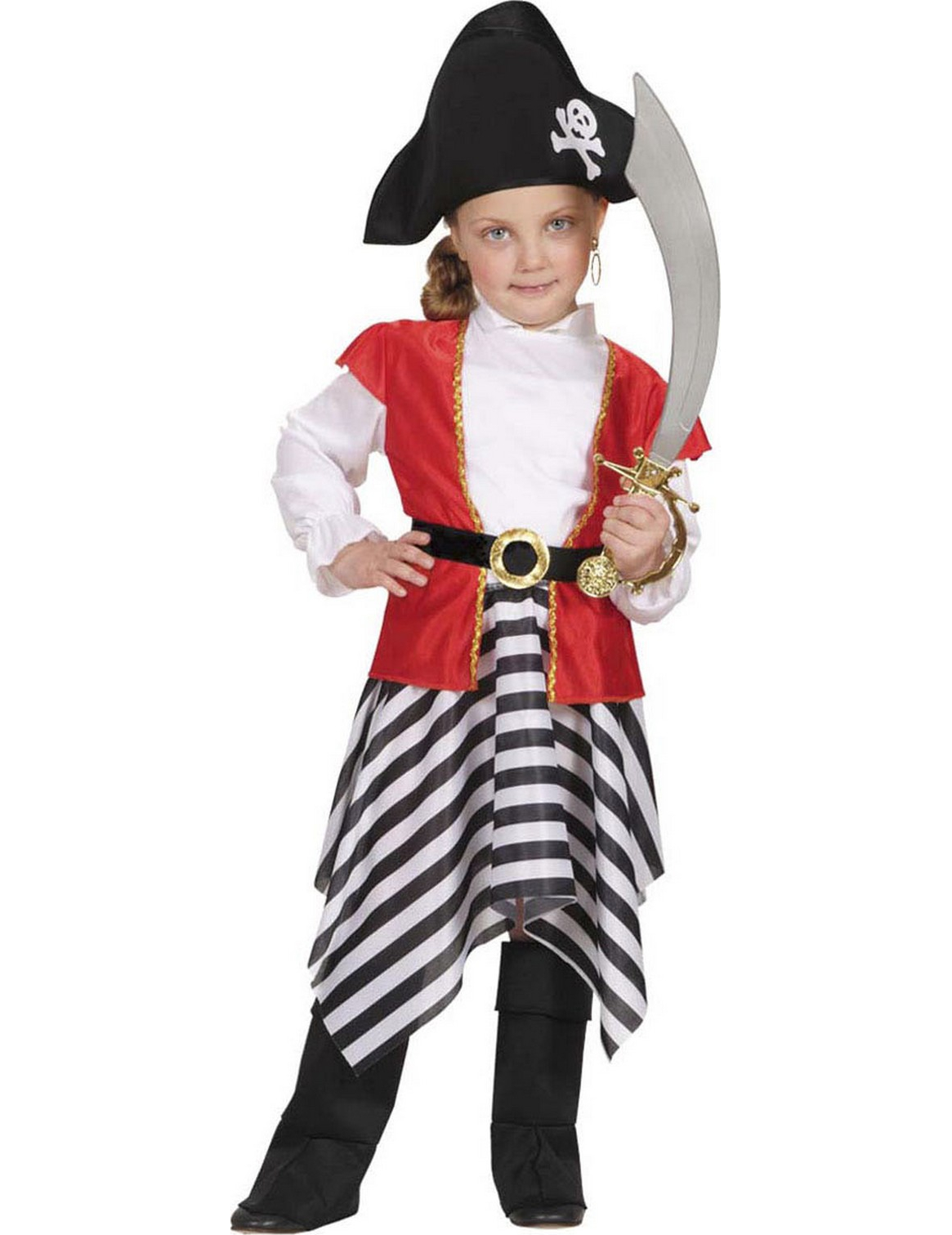 Déguisement pirate rayé fille