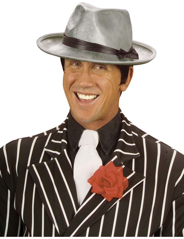 Chapeau gangster gris adulte