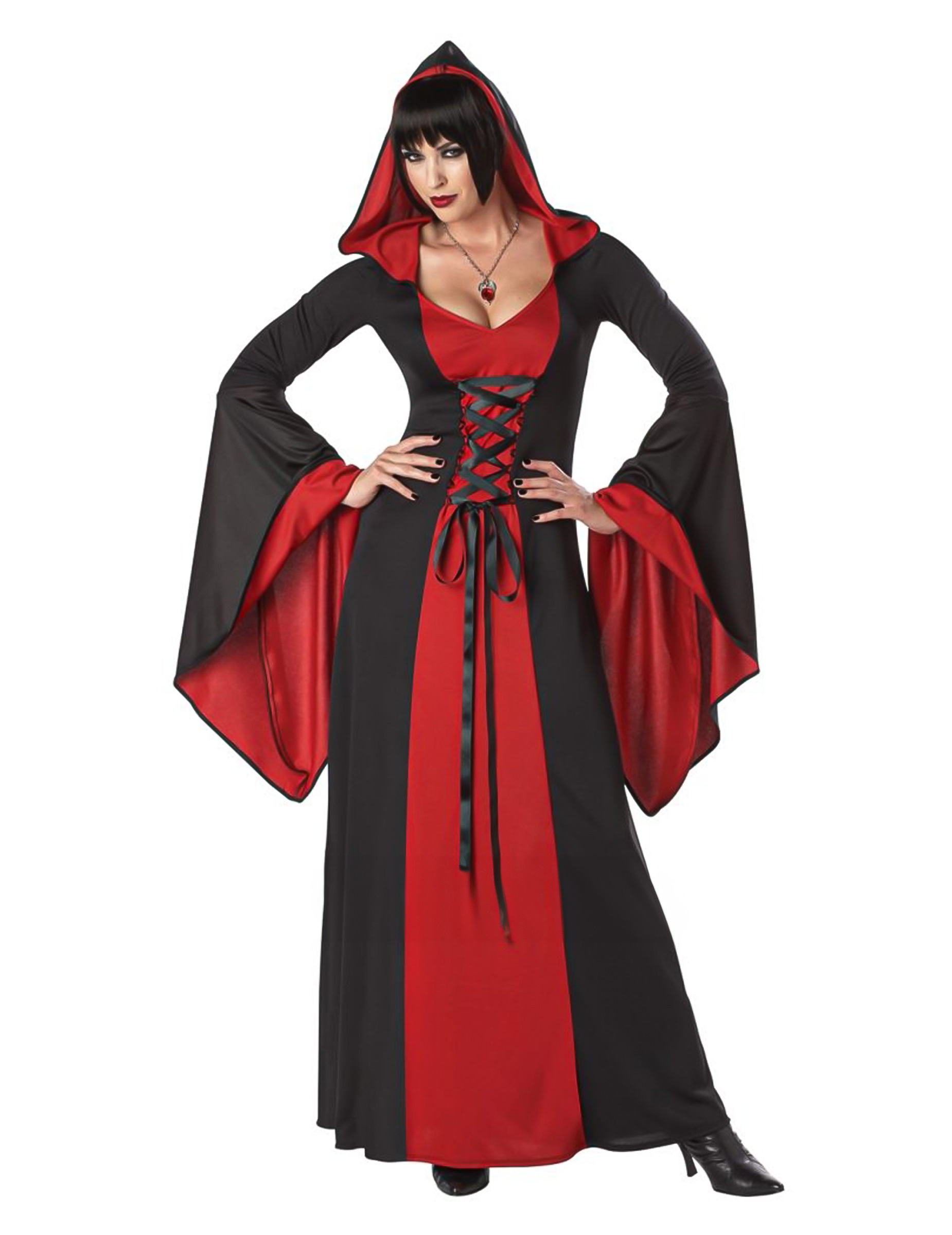Déguisement robe maléfique à capuche femme