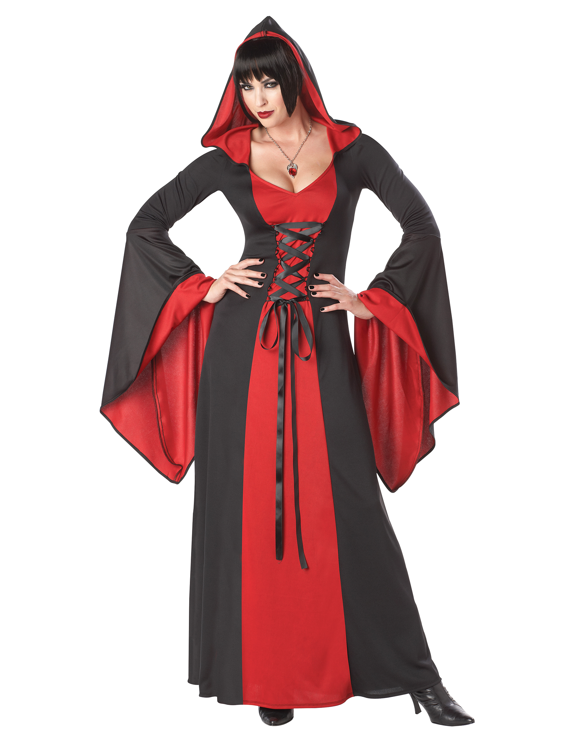 Déguisement robe maléfique à capuche femme