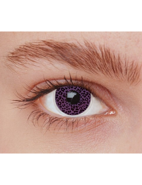 Lentilles de contact fantaisie violet léopard