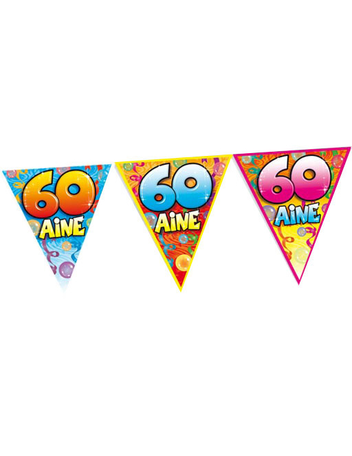 Guirlande fanions anniversaire 60 ans