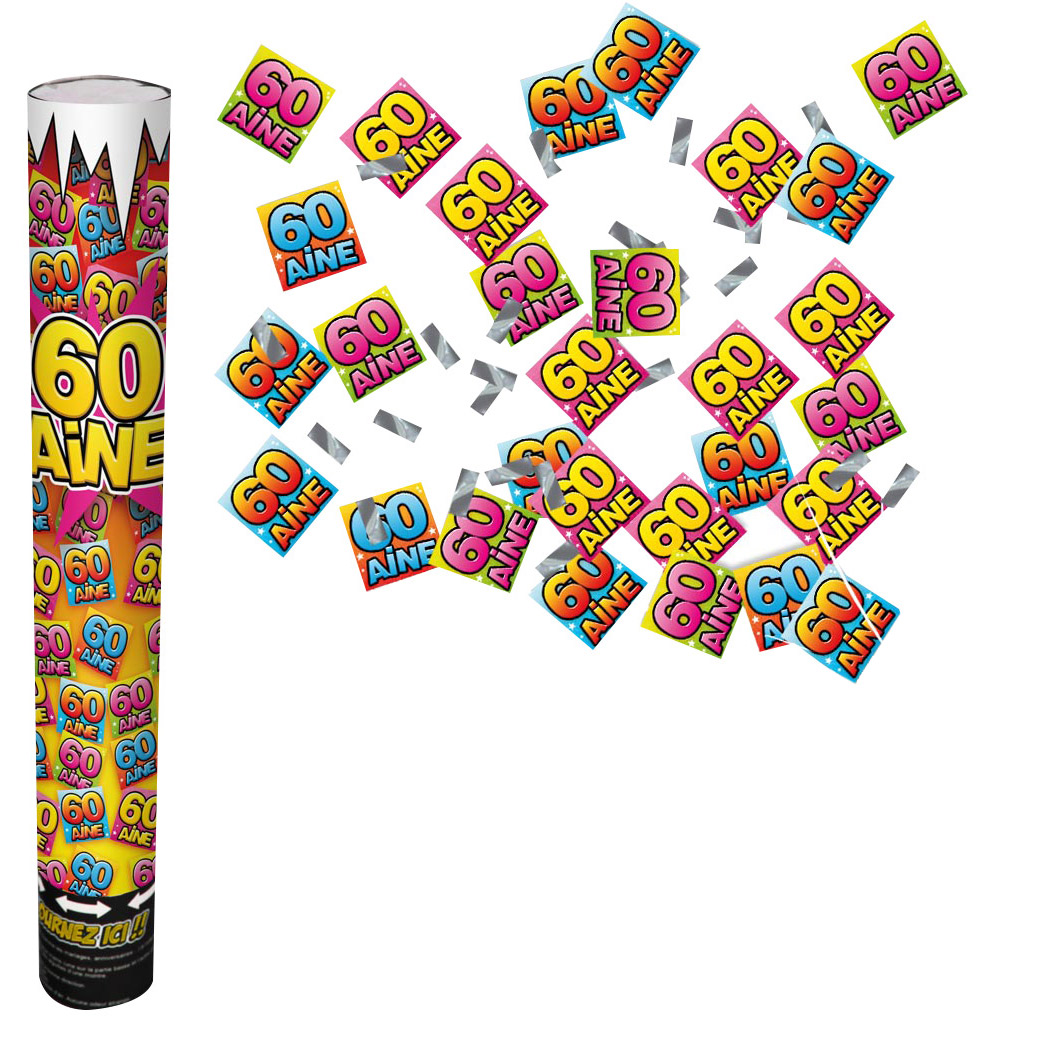 Canon confettis anniversaire 60 ans