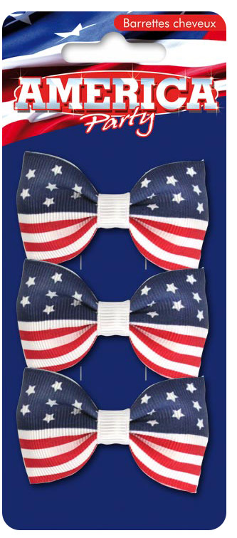 Pack 3 barrettes américa