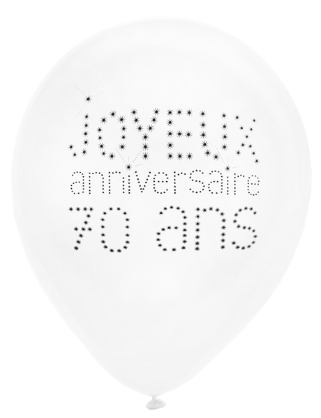 8 Ballons 70 ans Anniversaire chic