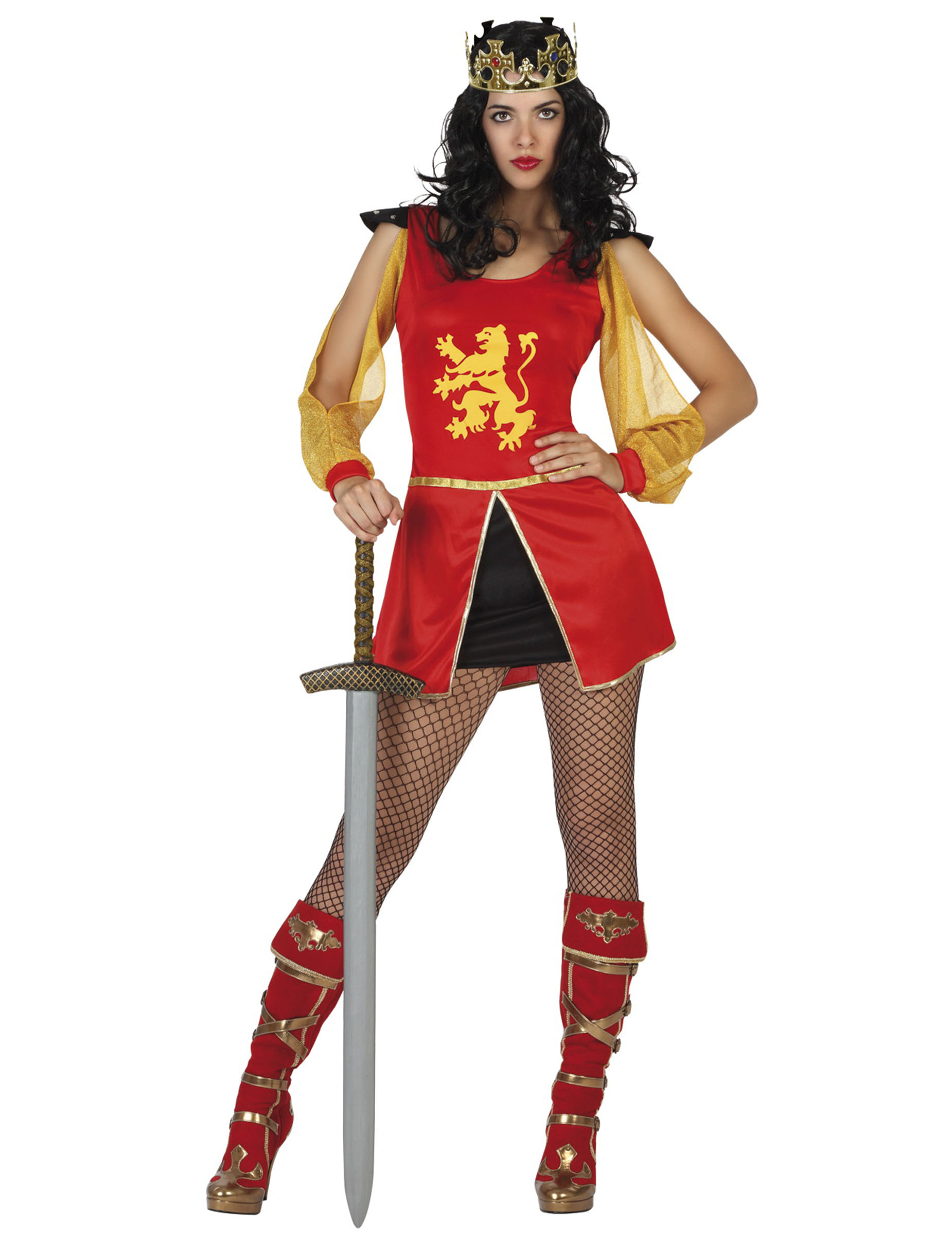 Déguisement chevalier rouge sexy femme