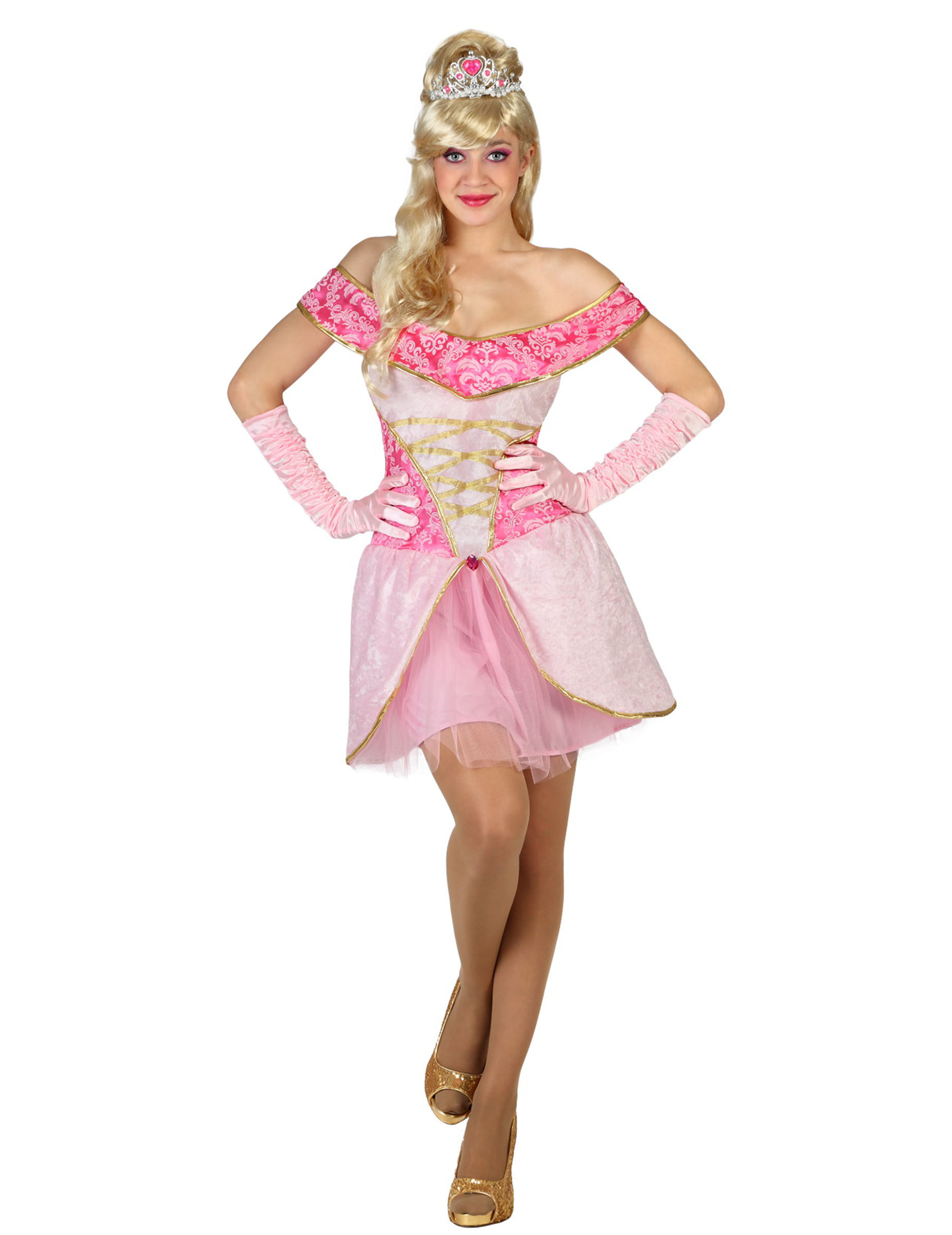 Déguisement princesse rose sexy femme