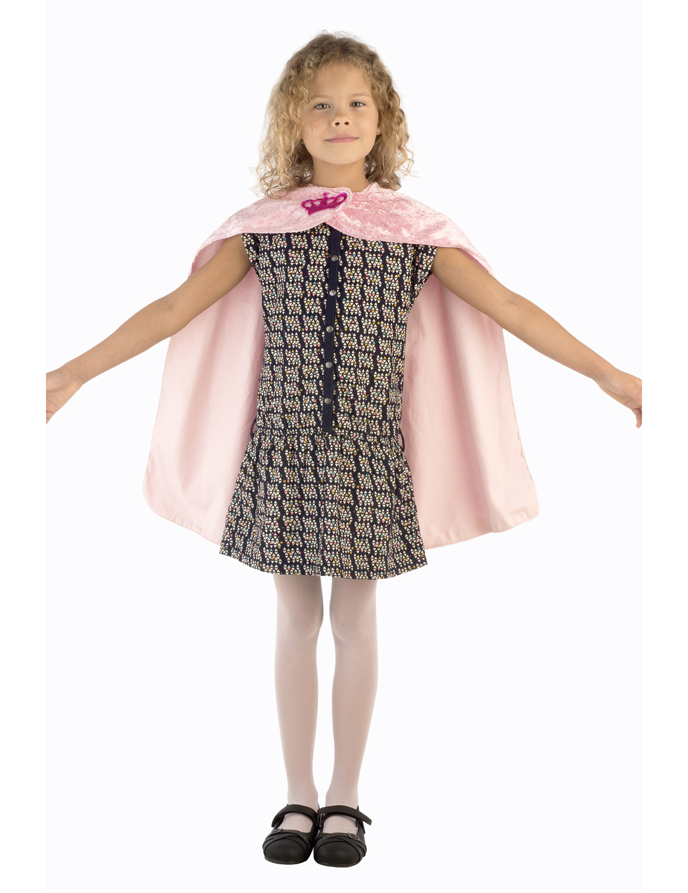 Cape de princesse rose clair fille