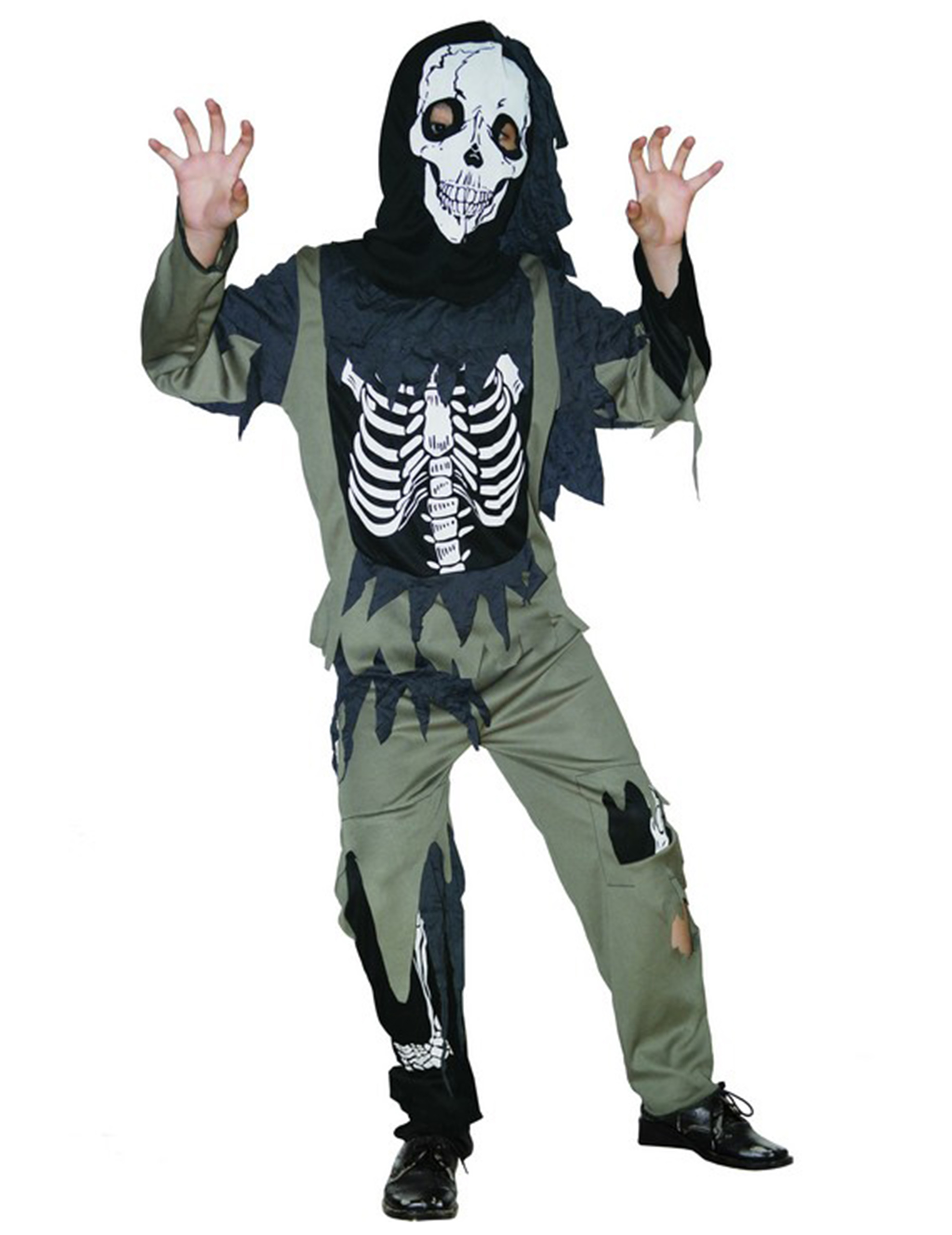 Déguisement squelette zombie enfant
