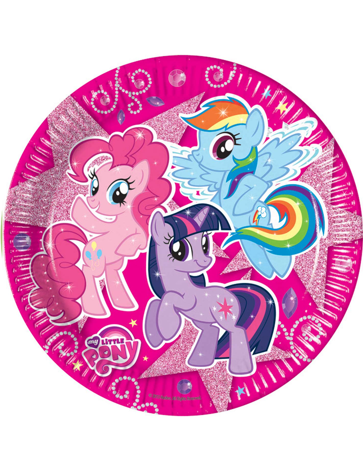 8 Assiettes carton  Mon petit poney 23 cm