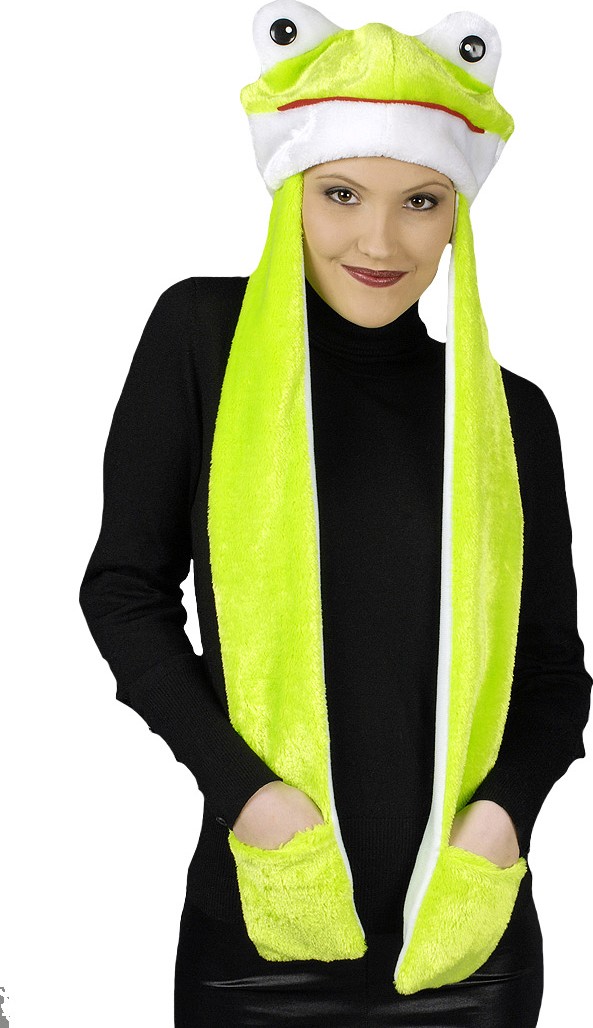 Bonnet grenouille avec moufles adulte