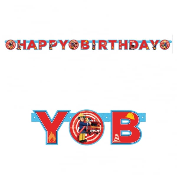 Guirlande Happy Birthday Sam le pompier