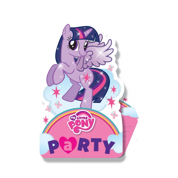 8 Cartes d'invitation Mon petit poney