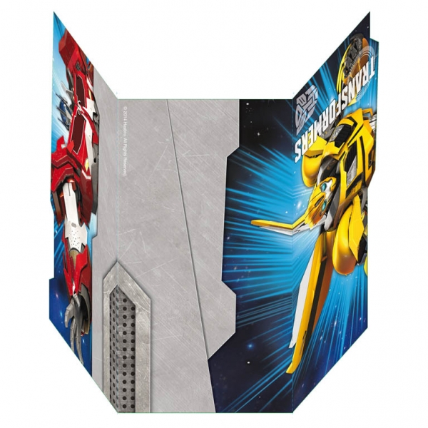 6 Cartes d'invitation Transformers