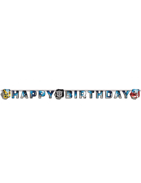 Guirlande Happy Birthday Transformers