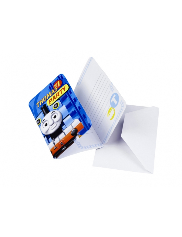 6 Cartes d'invitation Thomas et ses amis