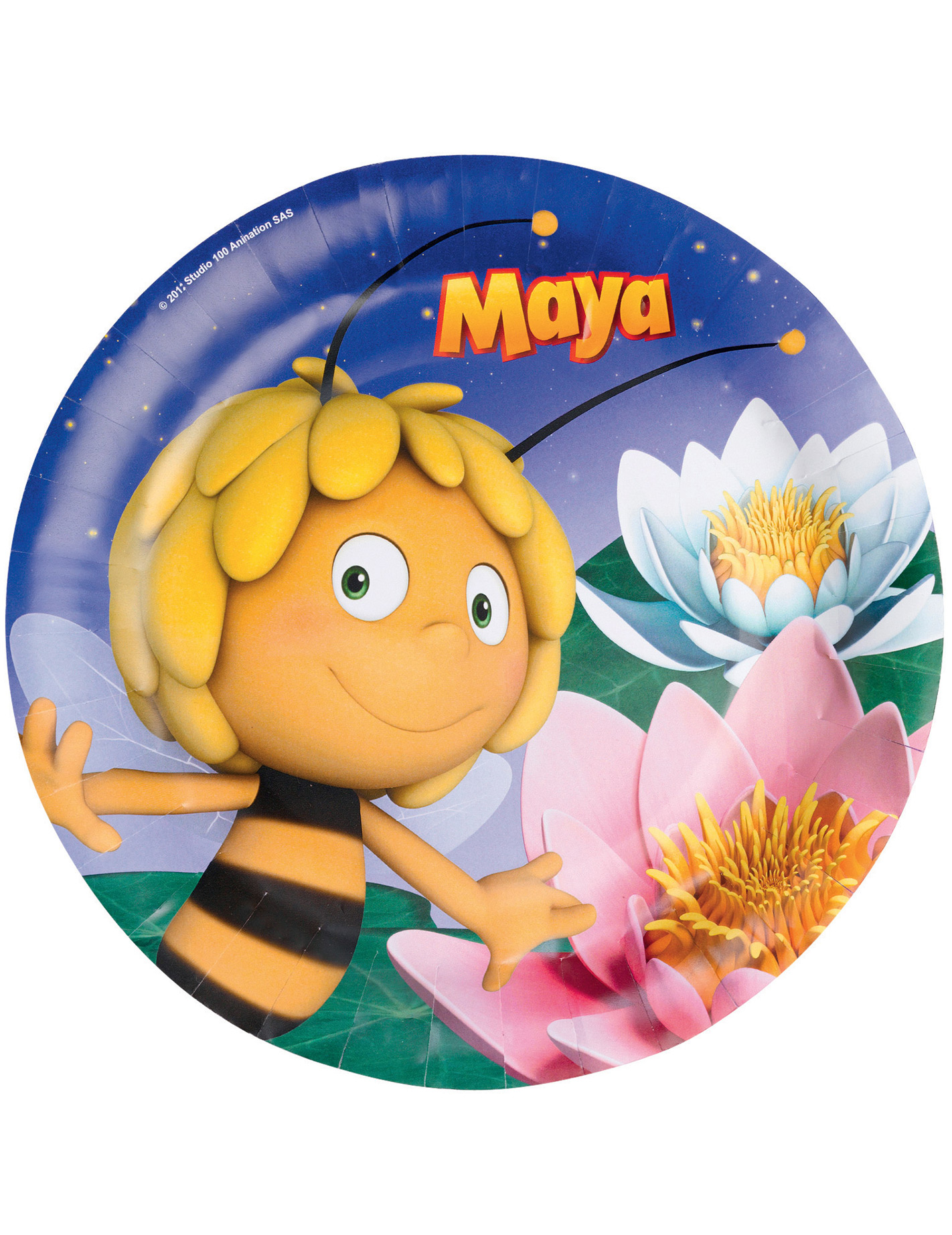8 Assiettes 23 cm Maya l'abeille