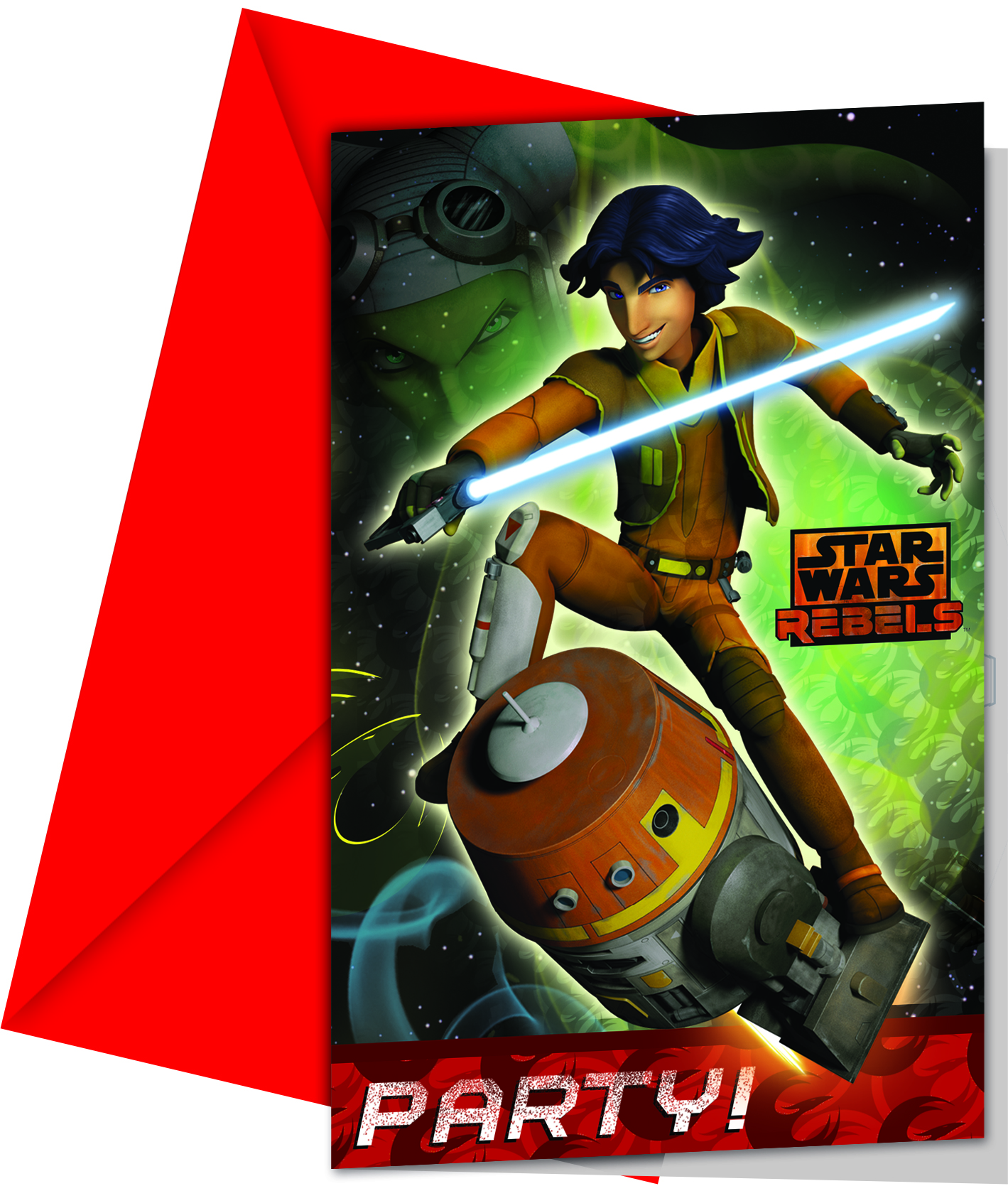 6 Cartes d'invitation Star Wars Rebels