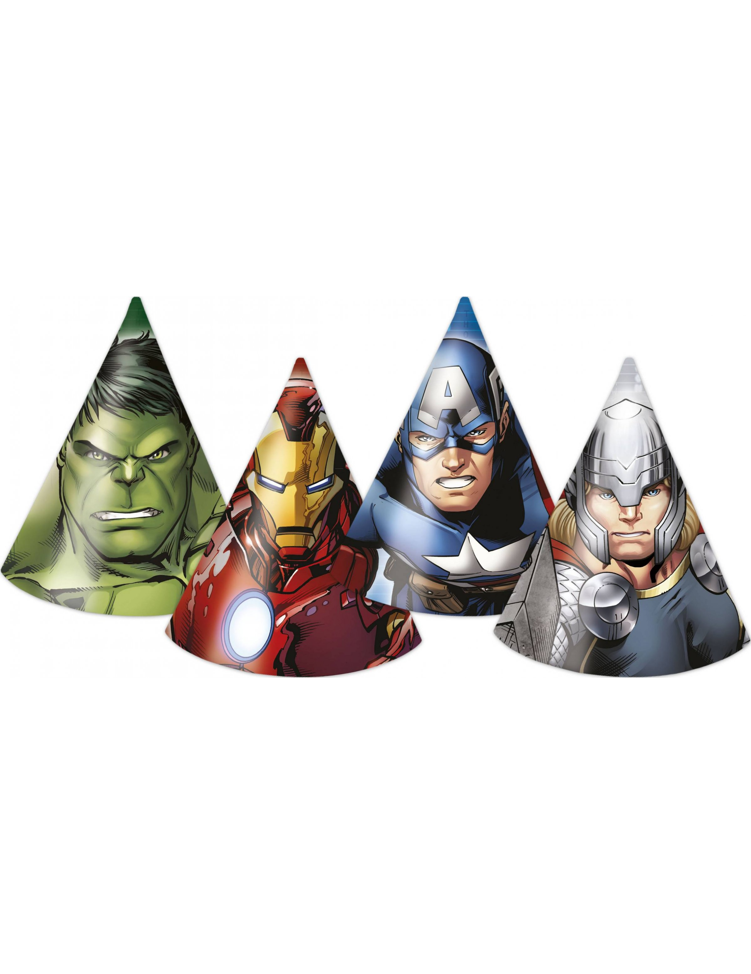 6 Chapeaux de fête Avengers