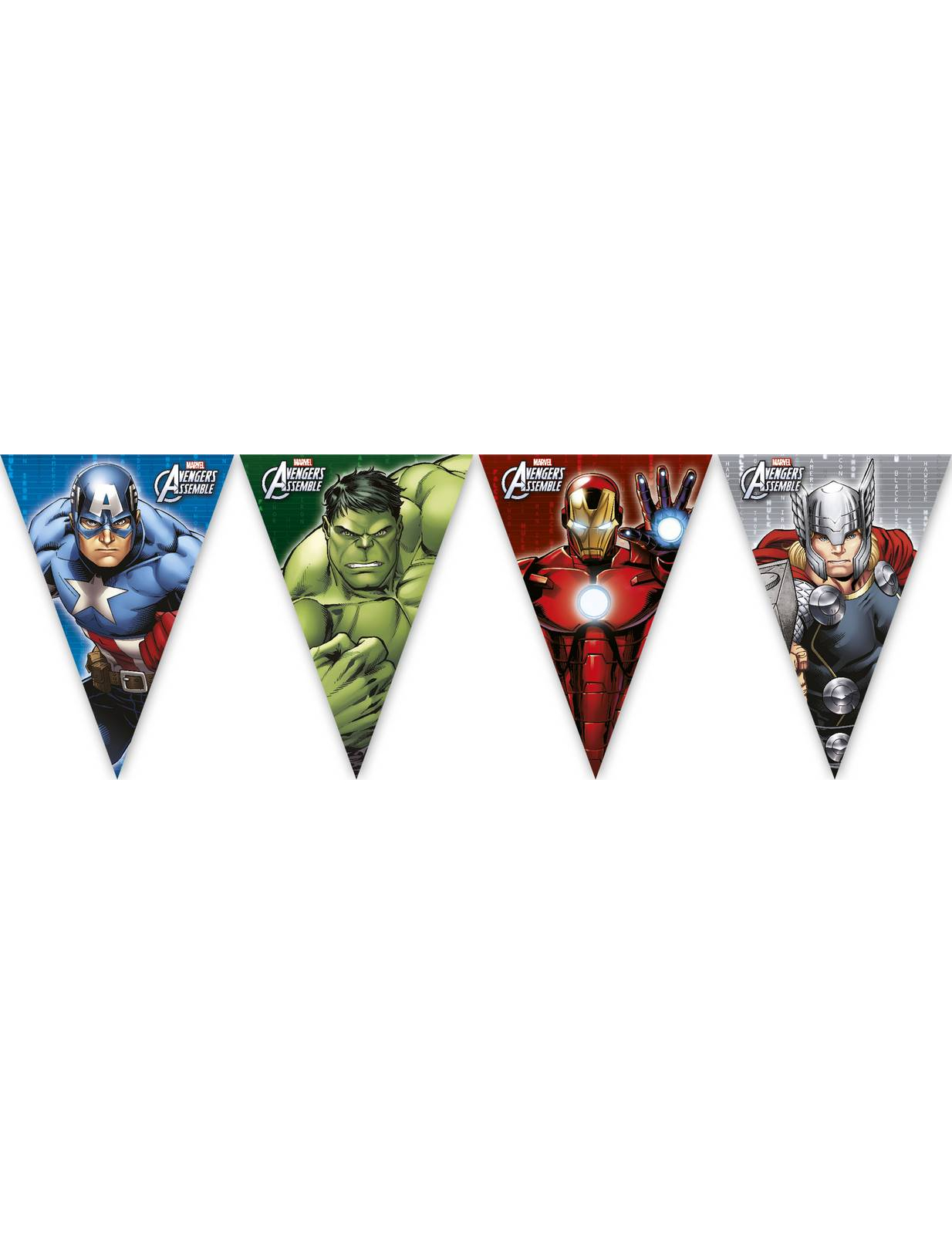Guirlande fanions en plastique Avengers