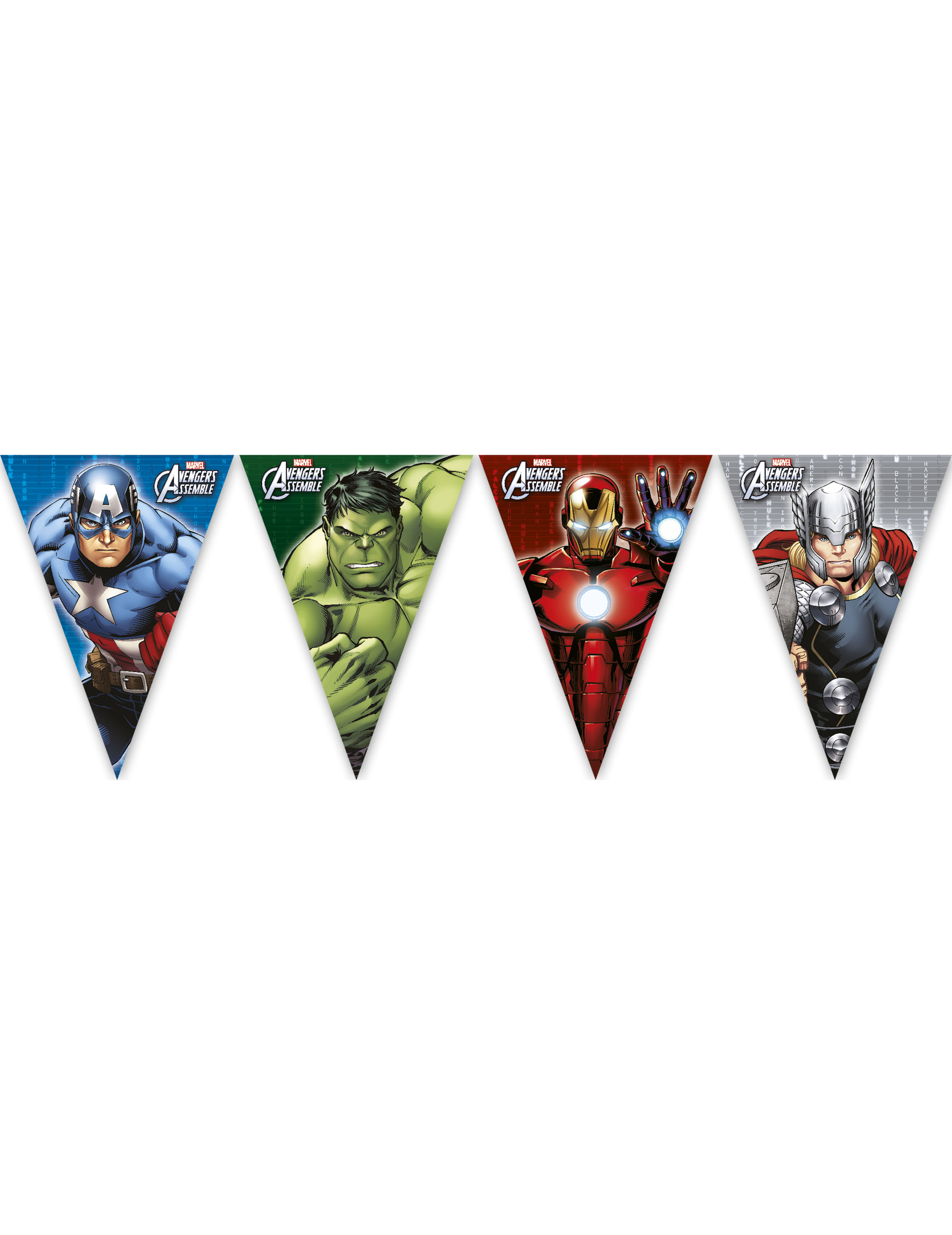 Guirlande à fanions en carton Avengers