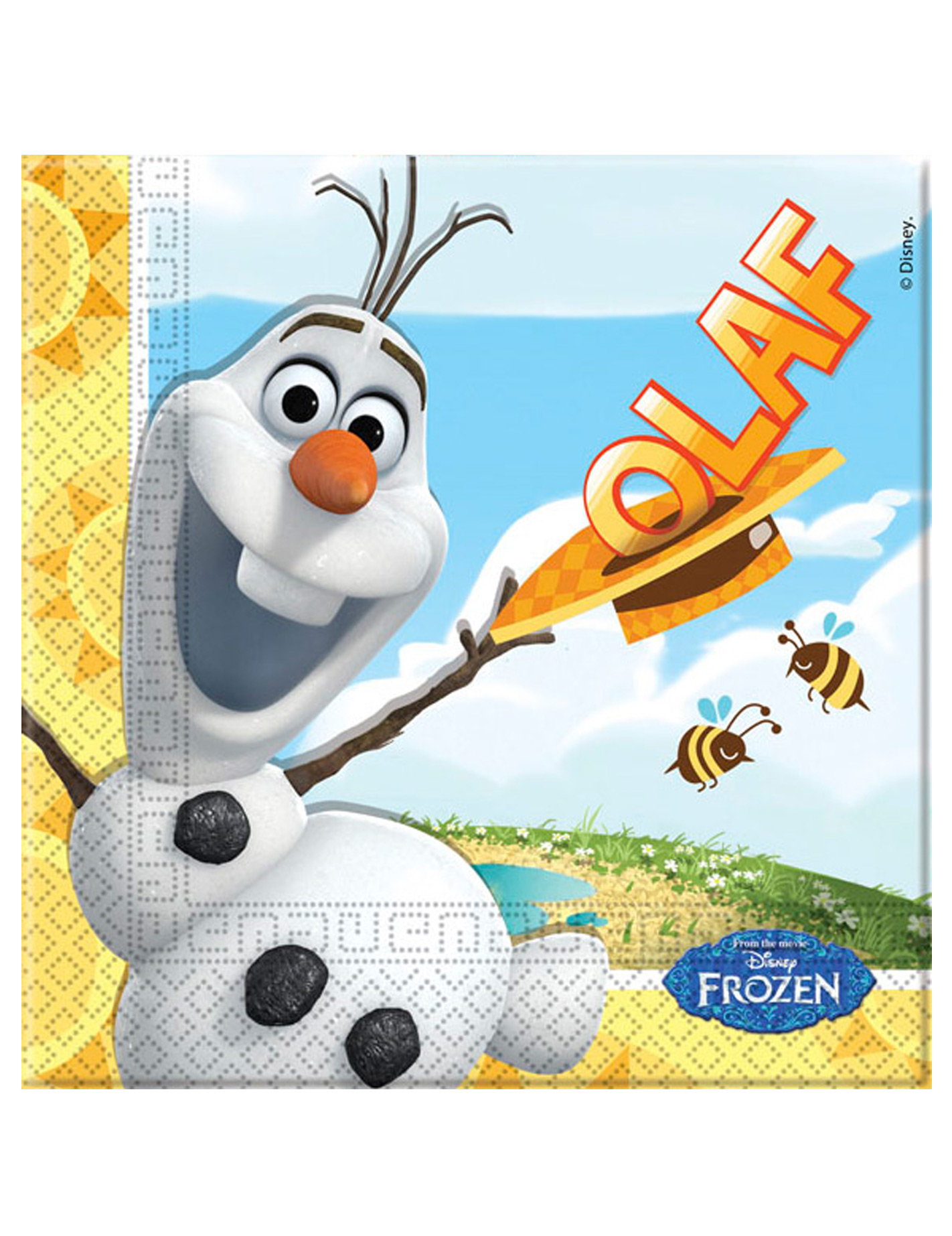 20 Serviettes en papier Olaf 33 x 33 cm