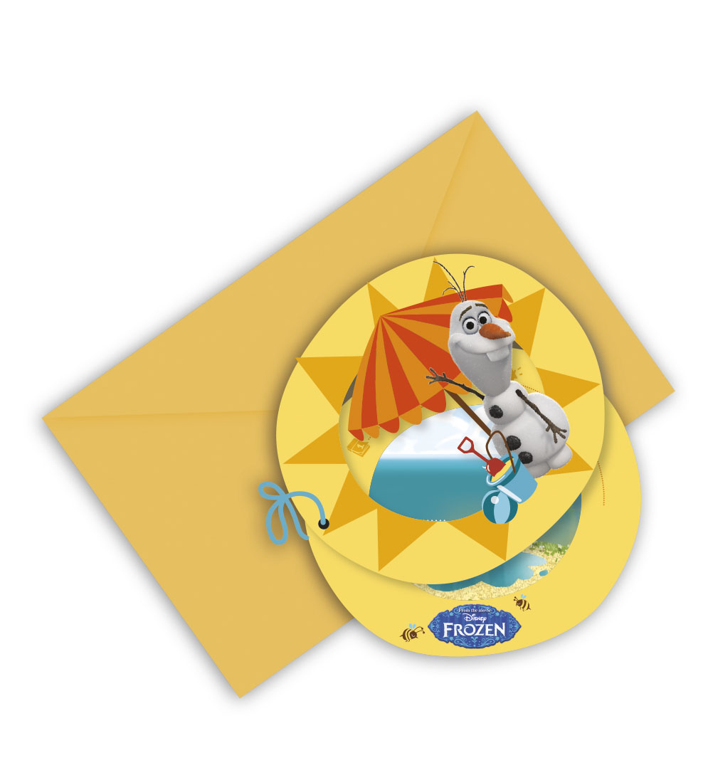 6 Cartes d'invitation Olaf