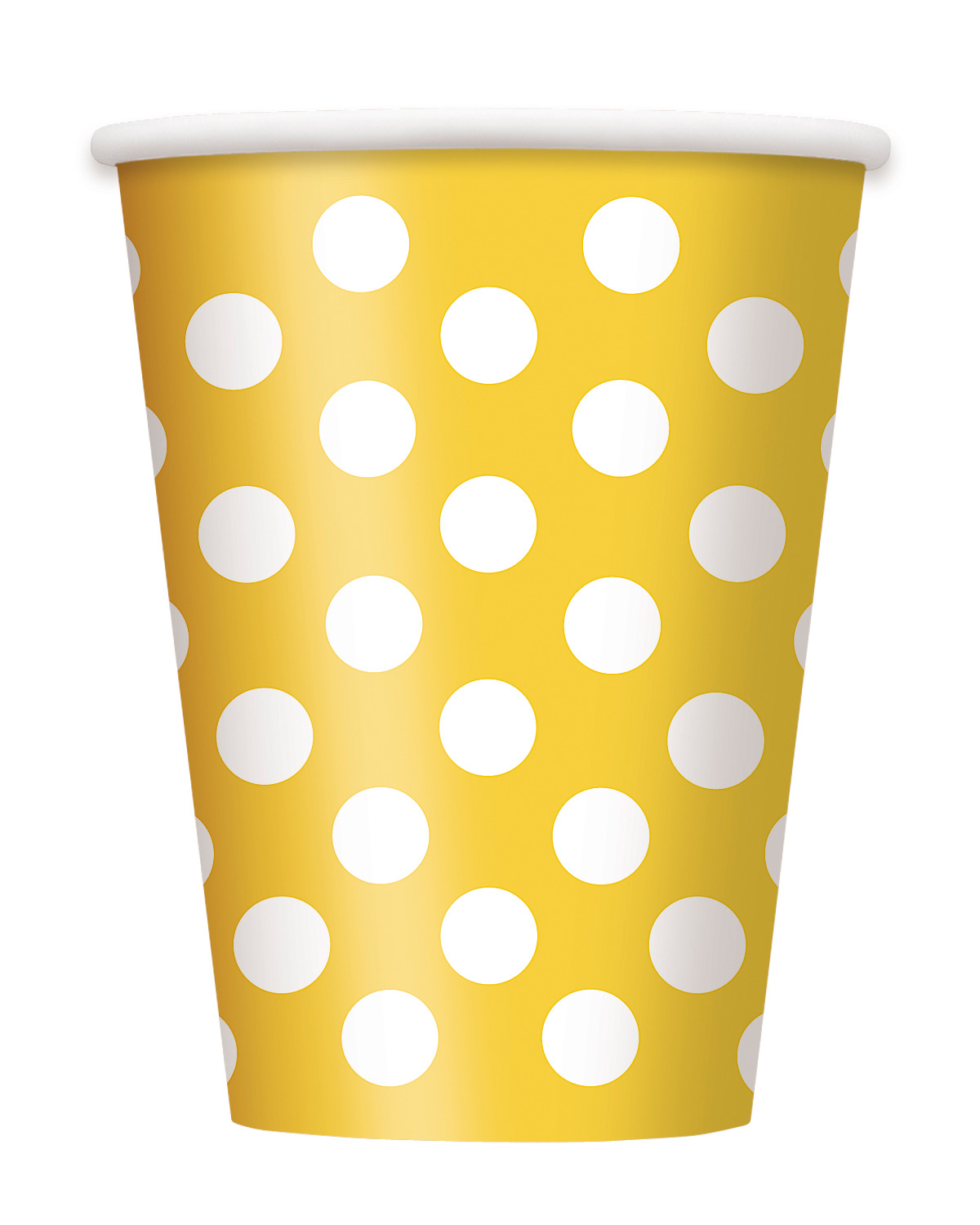 6 Gobelets jaunes à bois blancs 355 ml