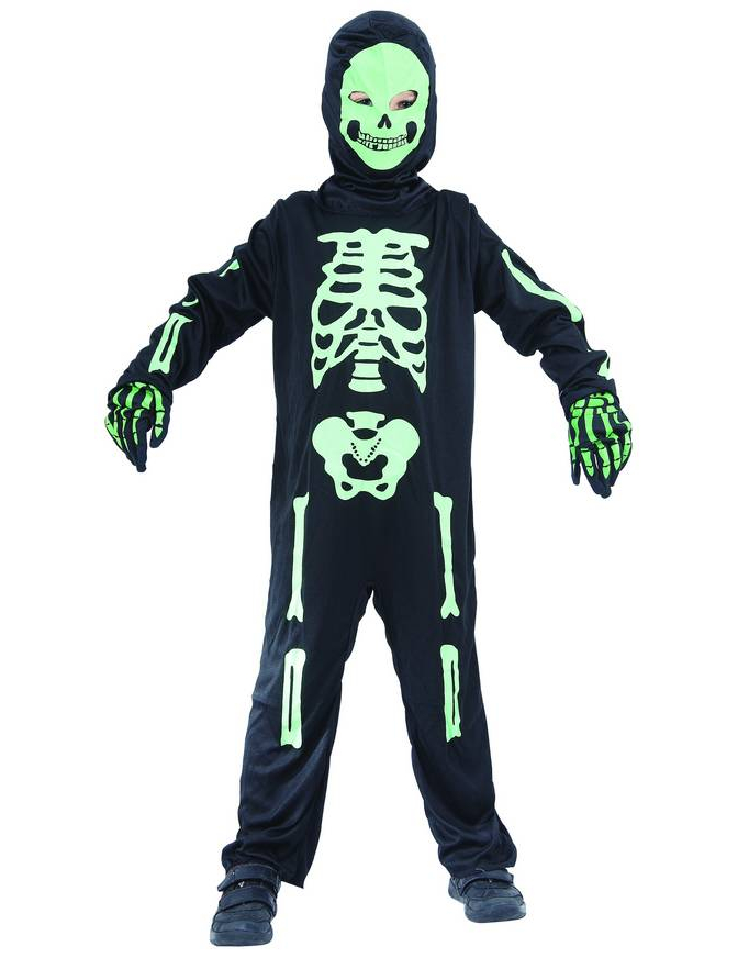 Déguisement Squelette vert enfant