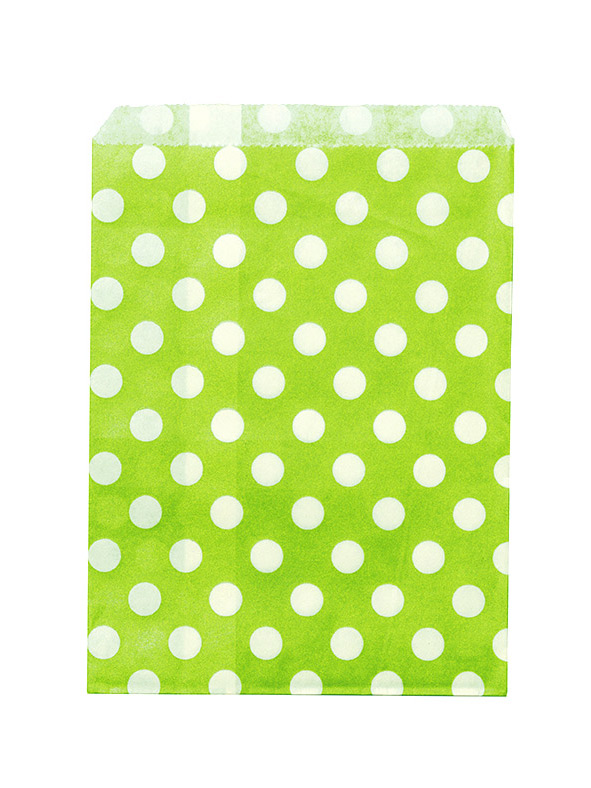 24 Sachets papier anis pois blancs