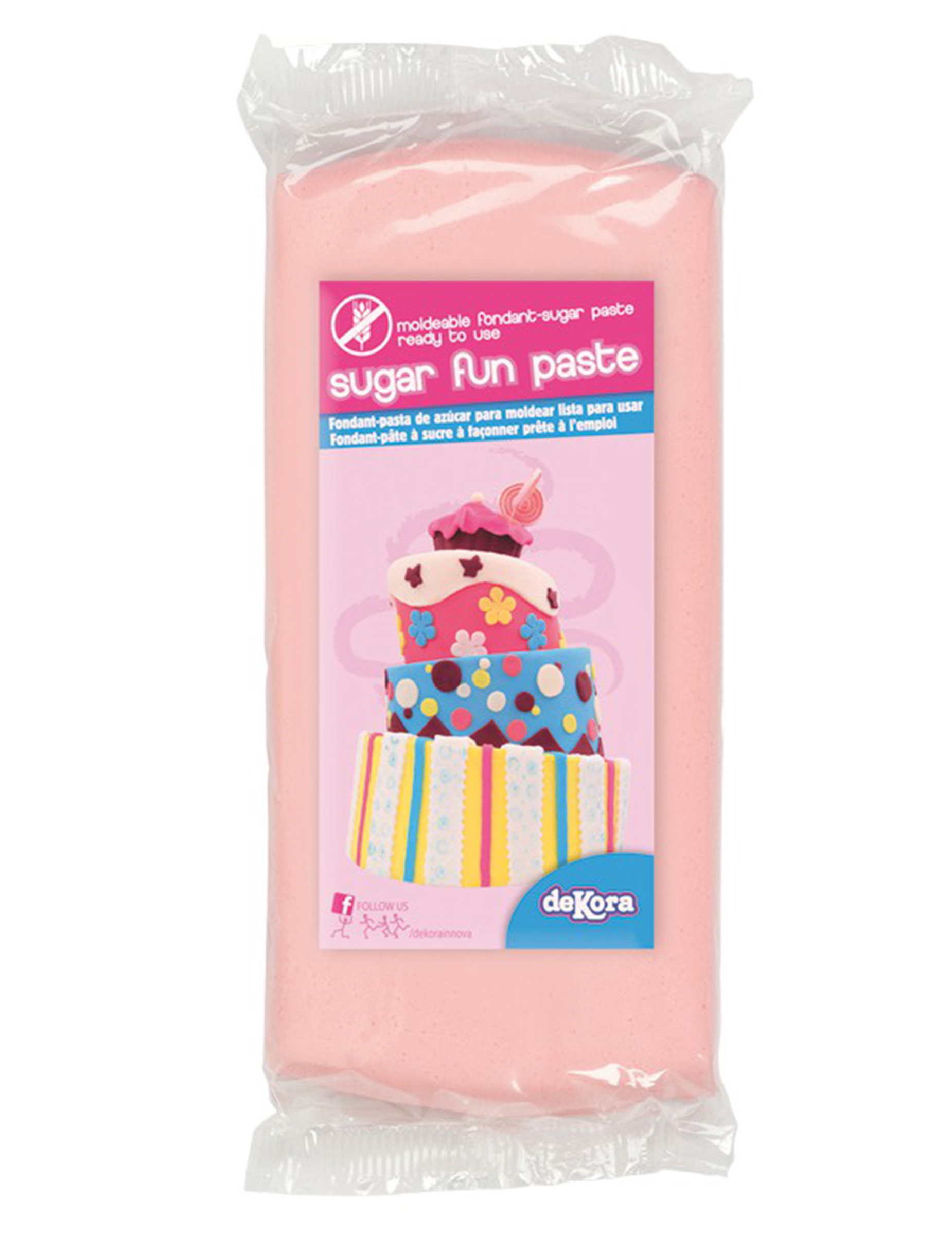 Pâte à sucre sans gluten rose 250 g