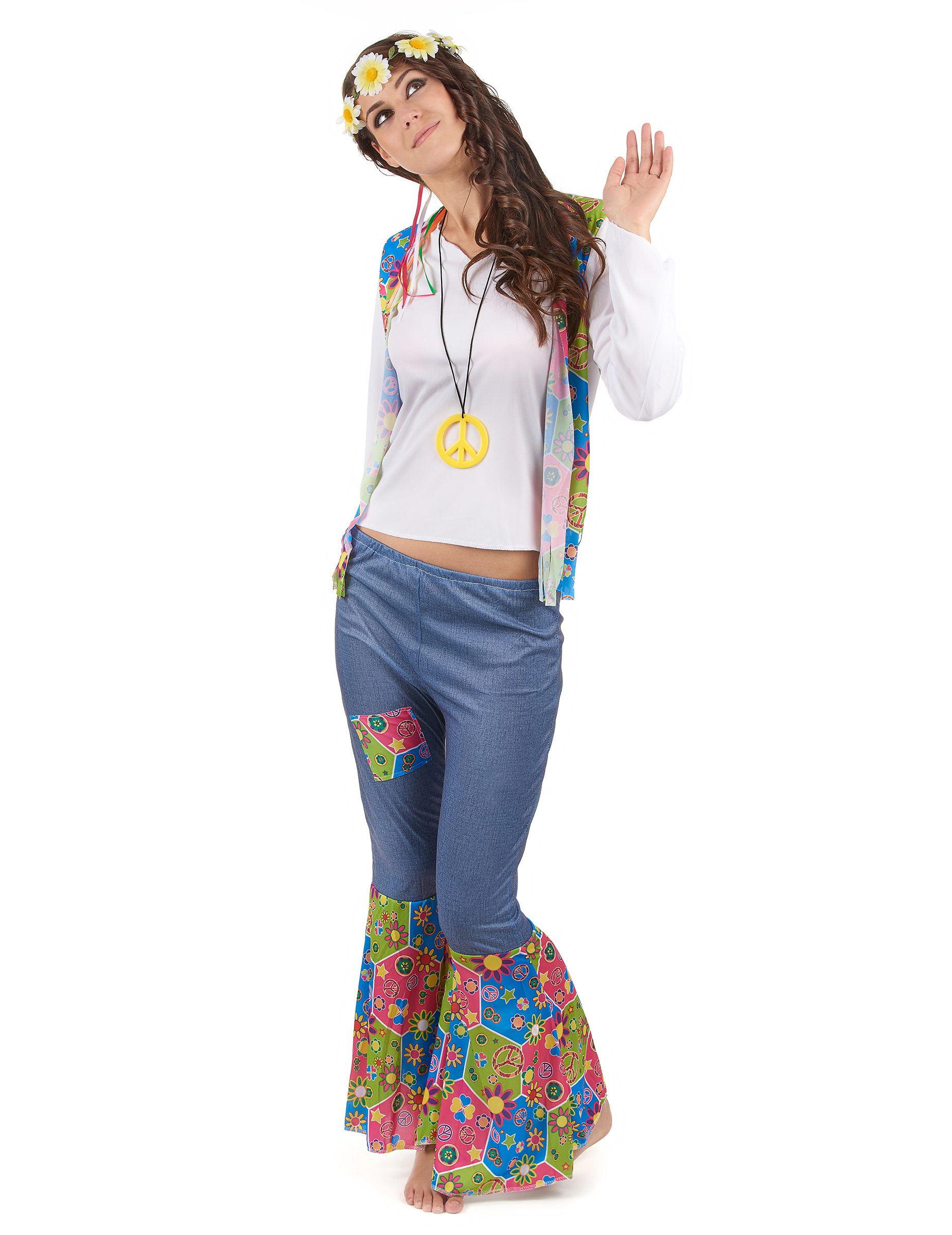 Déguisement hippie peace and love femme