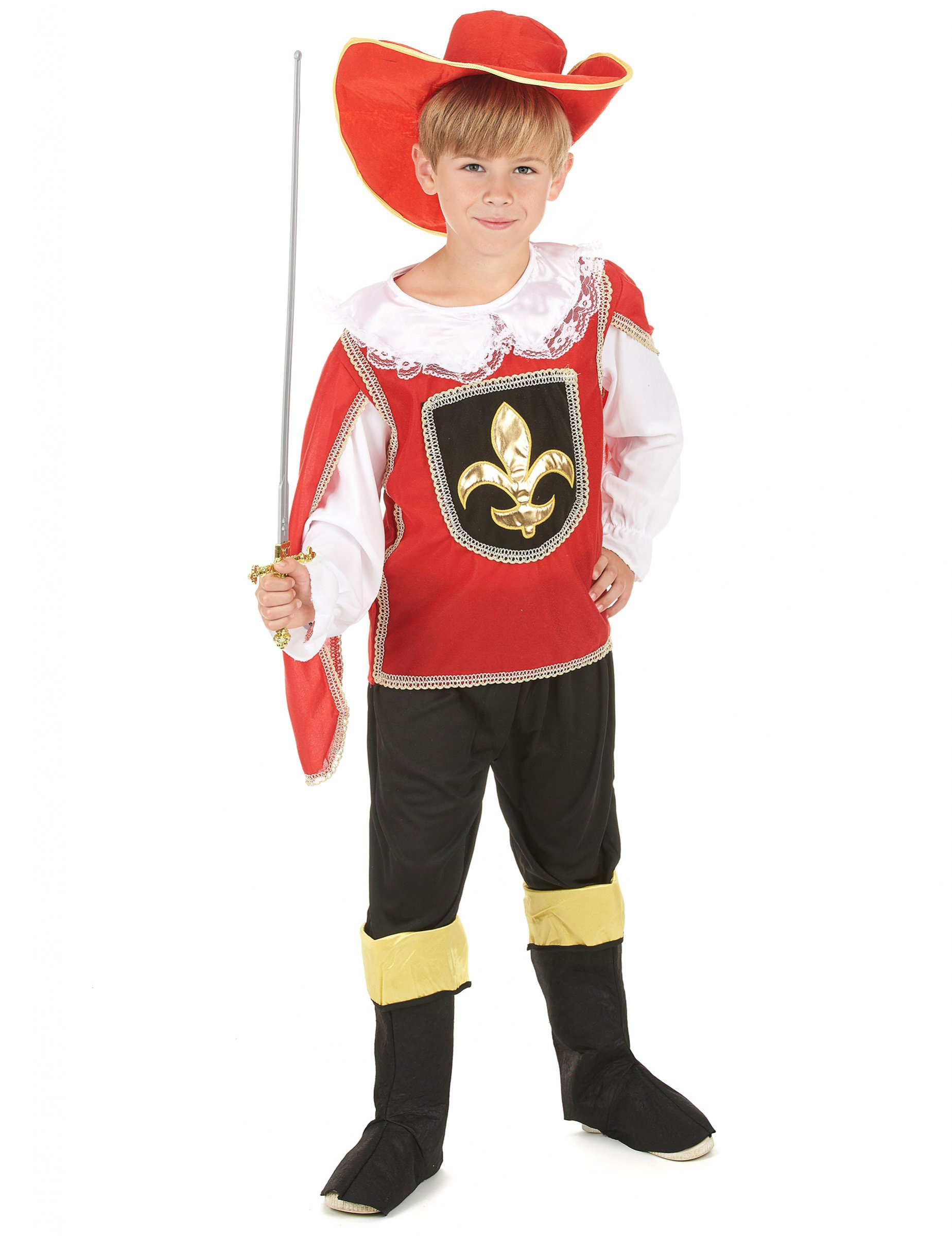 Déguisement Mousquetaire rouge garçon