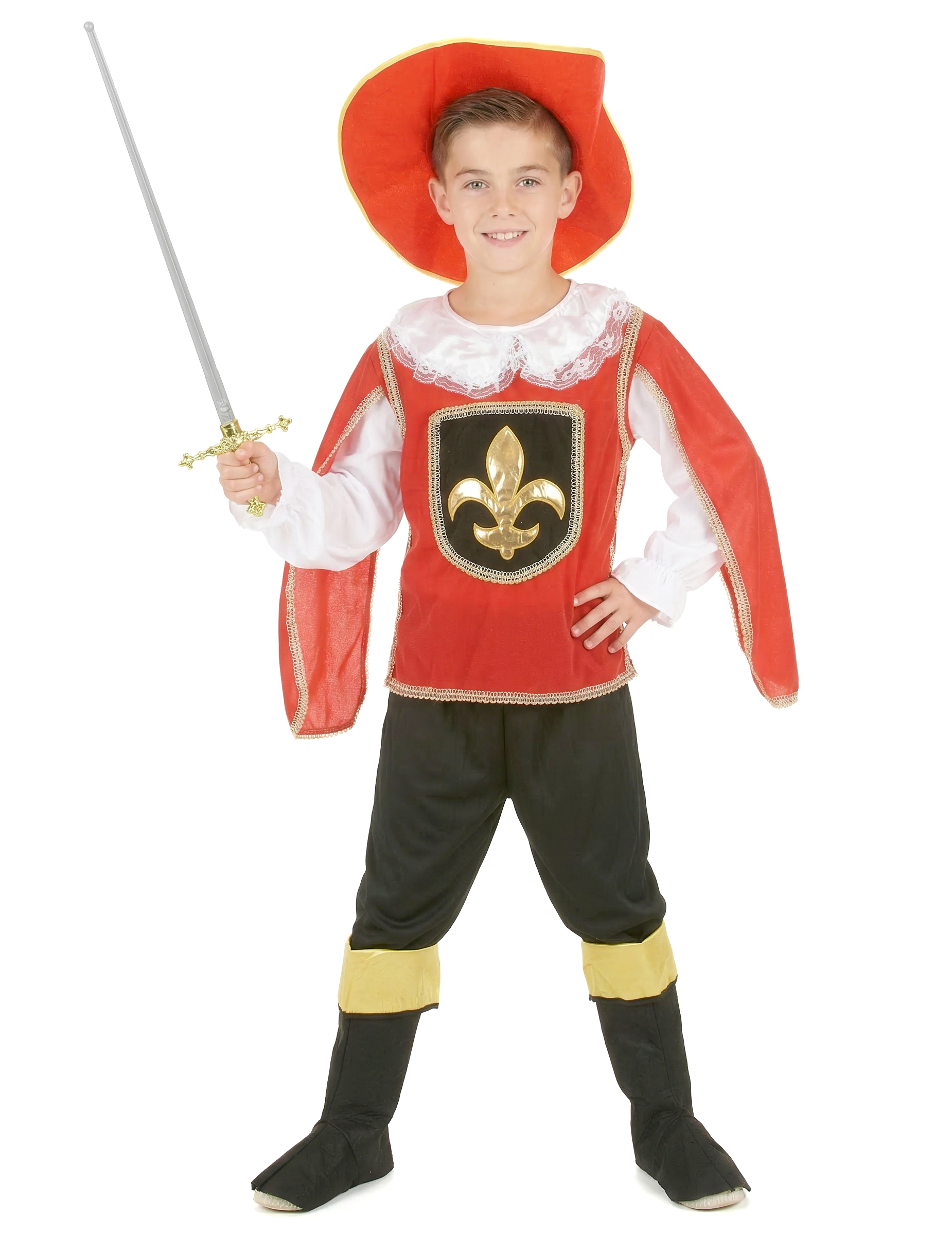 Déguisement Mousquetaire rouge garçon