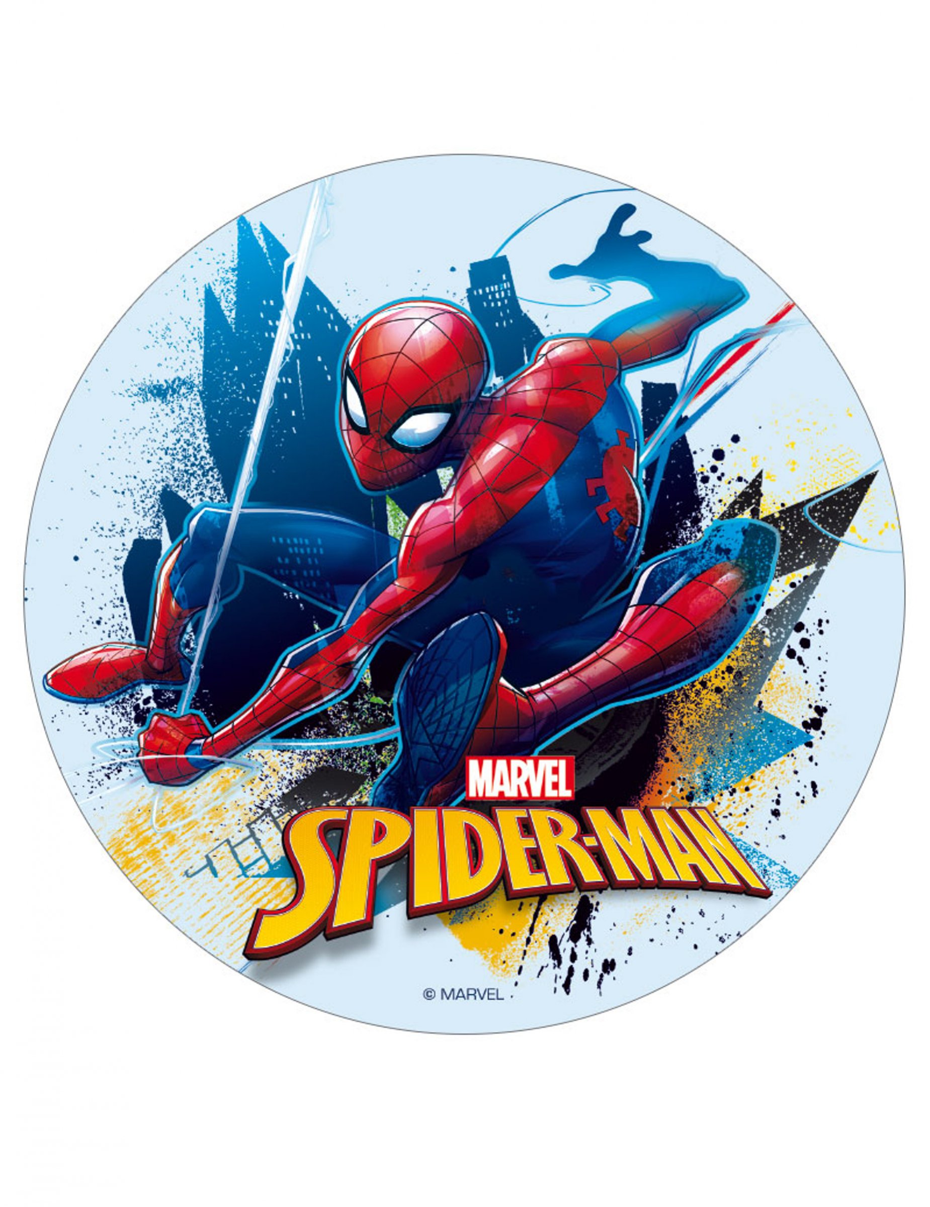 Disque en sucre Spiderman 16 cm