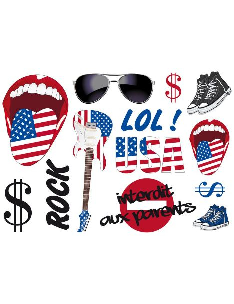 Stickers muraux USA