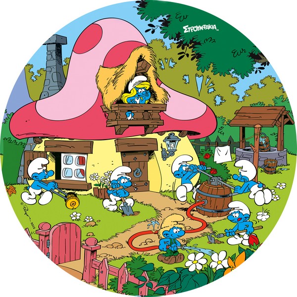 Disque azyme 20 cm Les schtroumpfs