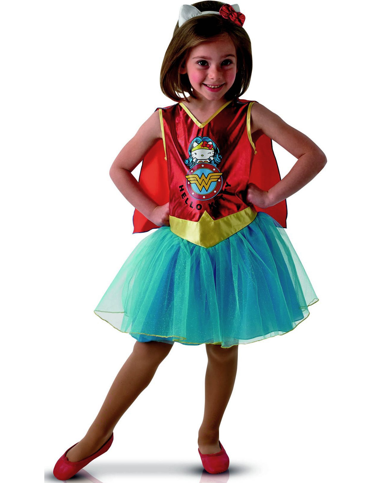 Déguisement Wonder woman Hello Kitty fille