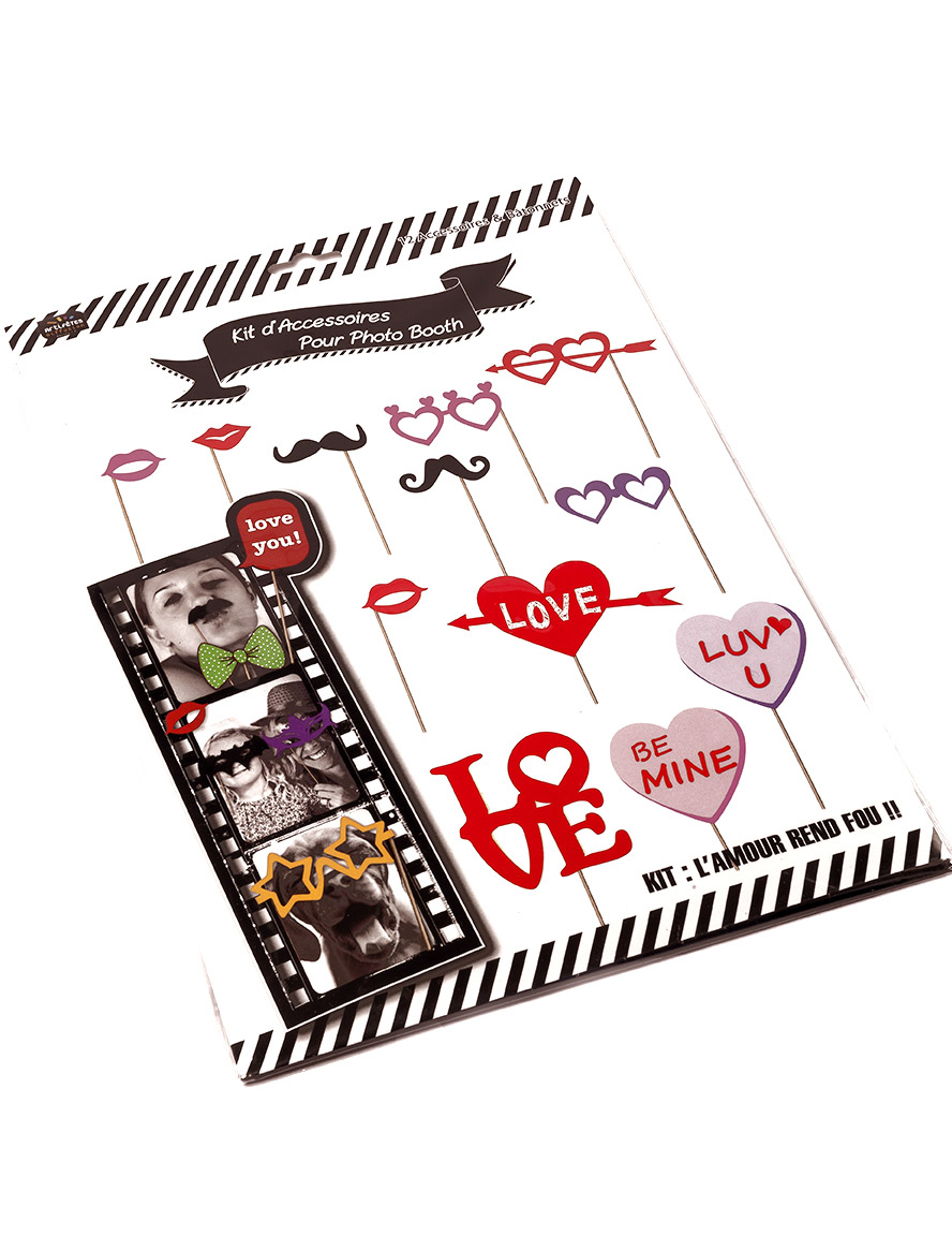 Kit photobooth mariage thème moustaches et lunettes