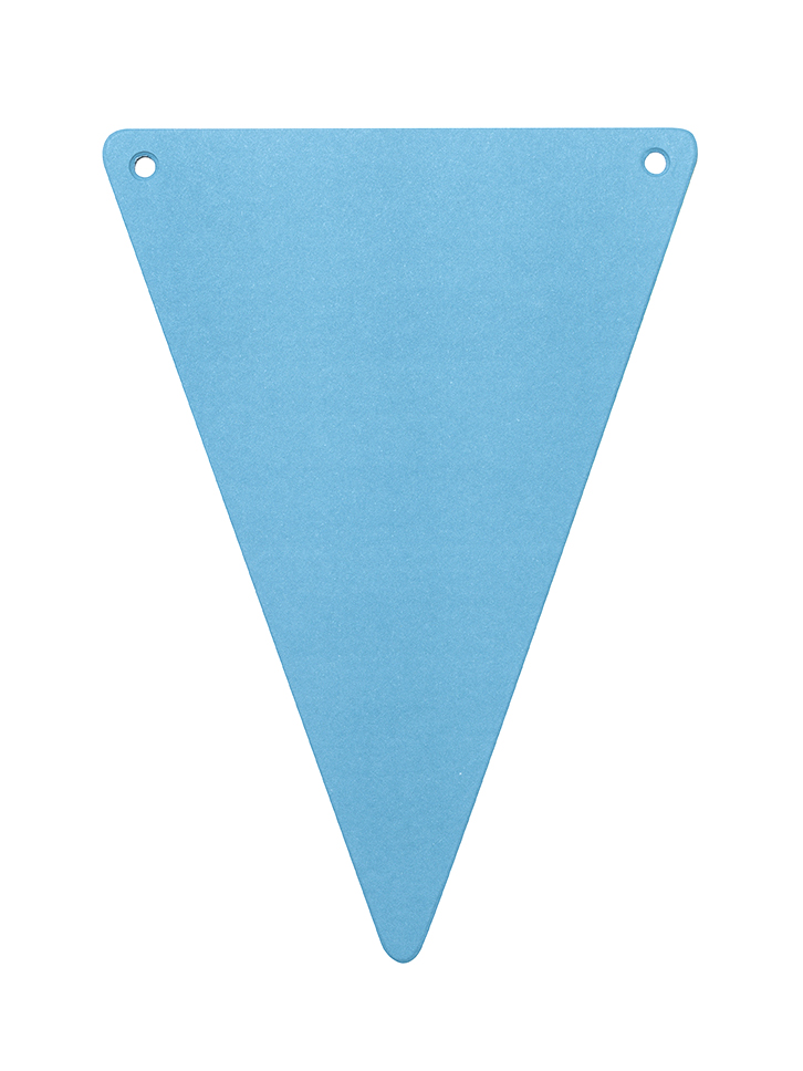 5 fanions diy turquoise en carton 21 x 15 cm