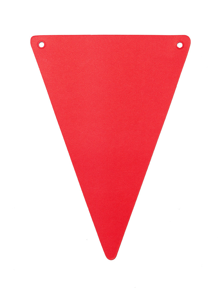 5 Fanions DIY rouges en carton