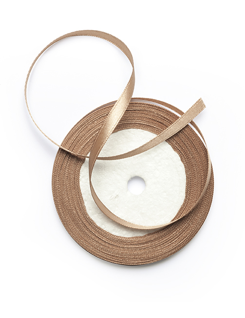 Ruban satin taupe 20 mètres