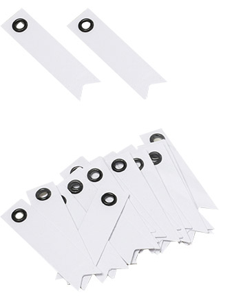 20 Etiquettes fanion blanches