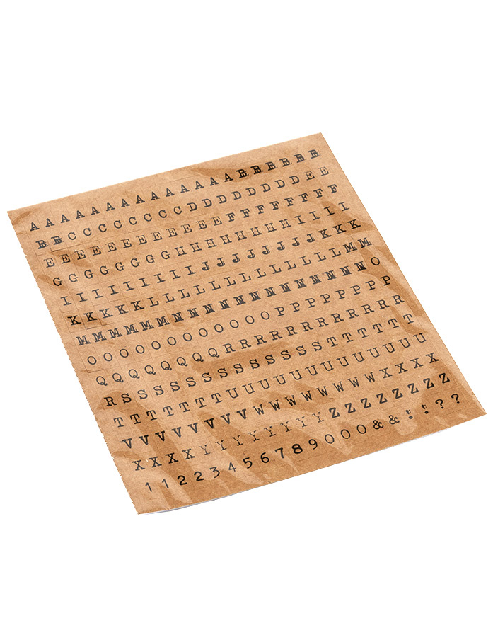 Stickers 280 mini lettres dactylo