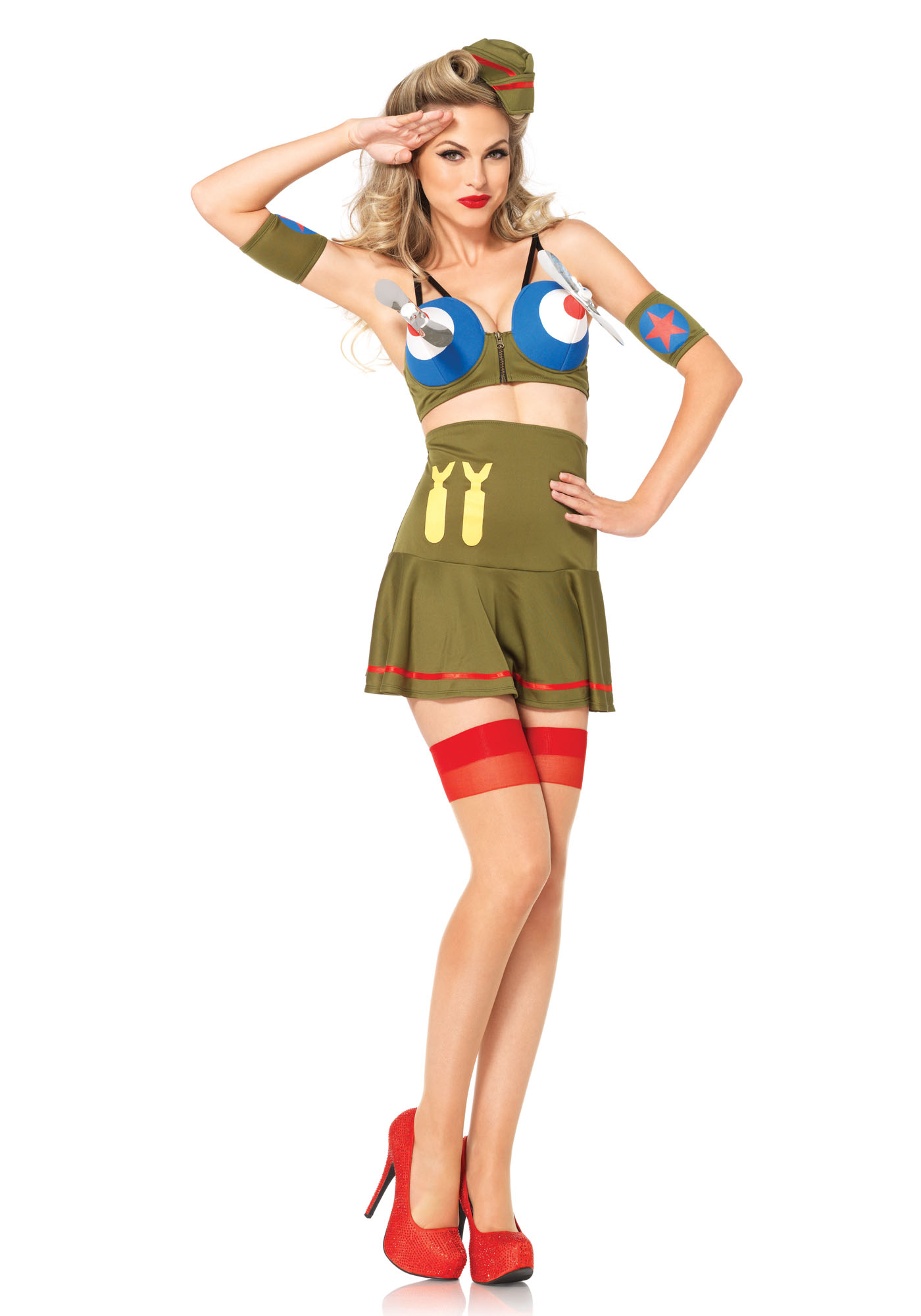 Déguisement pilote de guerre sexy femme