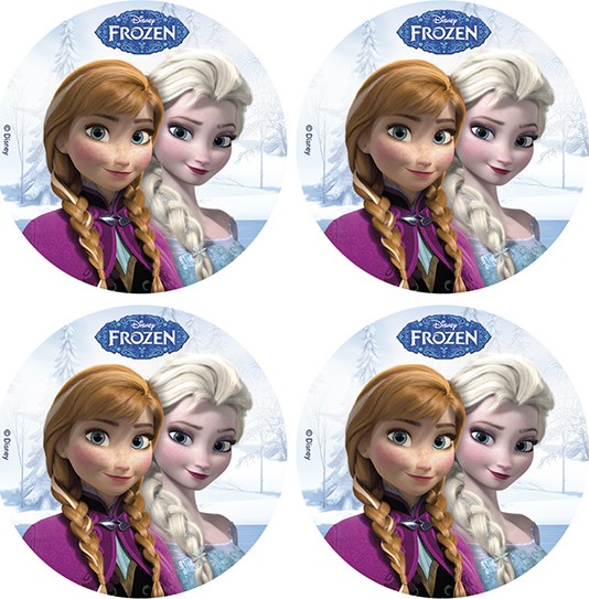 12 Mini disques azyme La reine des neiges