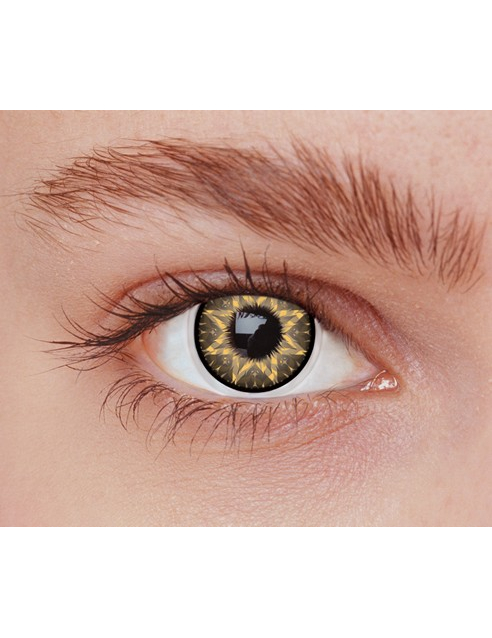 Lentilles de contact cosmétiques marron étoile